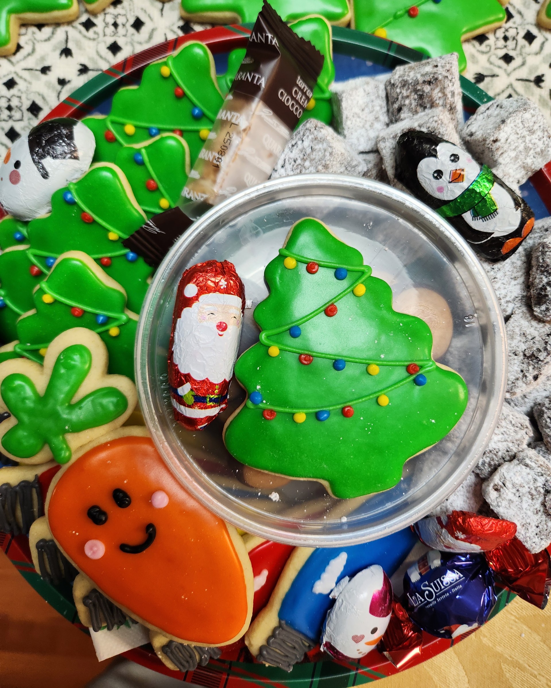 Christmas holiday cookie tray made by Cyn